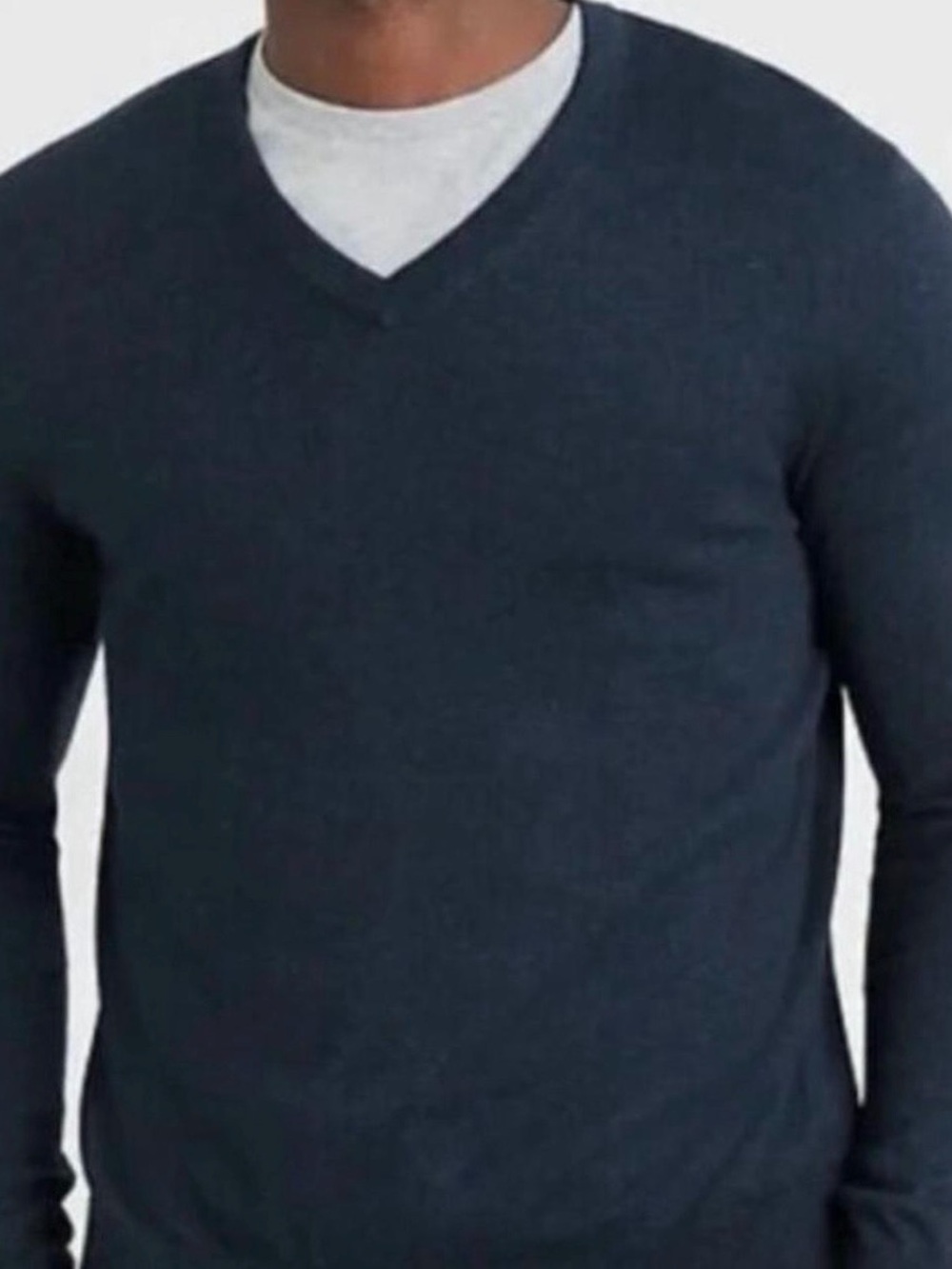 Banana Republic Luxury Blend Men’s Navy Blue Soft V-Neck Sweater- Sz. L